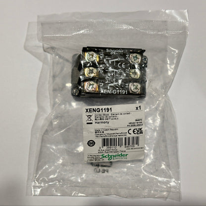 Schneider Double Pressure Contact Block XENG1191 - Sold in Quantity of 6x Contact Blocks